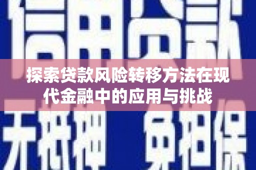 镇坪探索贷款风险转移方法在现代金融中的应用与挑战