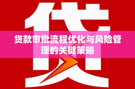 镇坪贷款审批流程优化与风险管理的关键策略