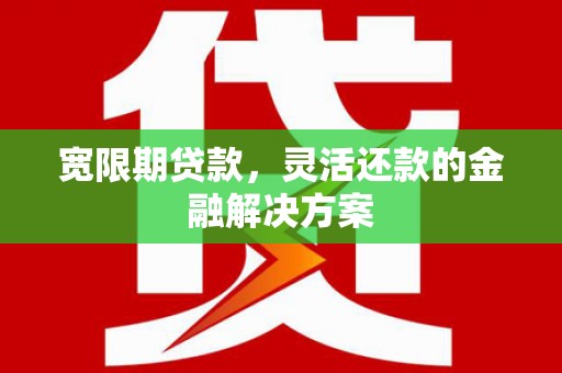 镇坪宽限期贷款，灵活还款的金融解决方案