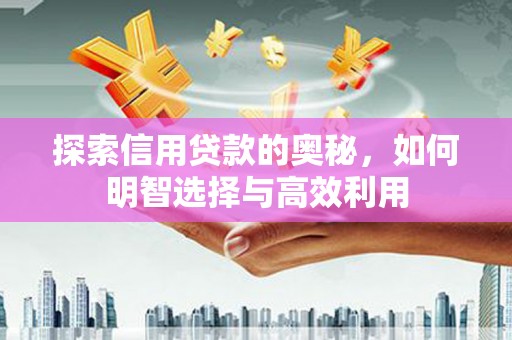镇坪探索信用贷款的奥秘，如何明智选择与高效利用